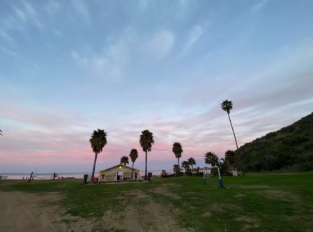pink and blue sunset