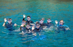boys snorkeling