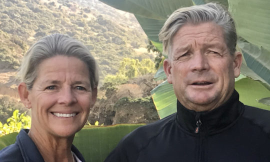 Tom and Holly Kern, camp site managers