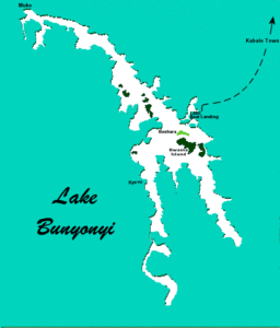Lake Bunyonyi map (click to enlarge)